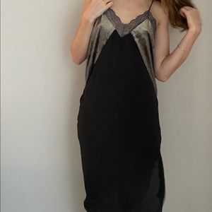 Zara slip satin dress